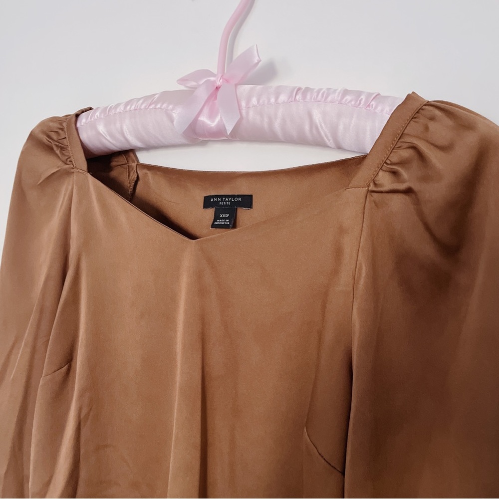 Ann Taylor Camel / Deep Tan Blouse in XXSP